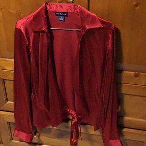 Ann Taylor silk Red blouse. ( great condition)